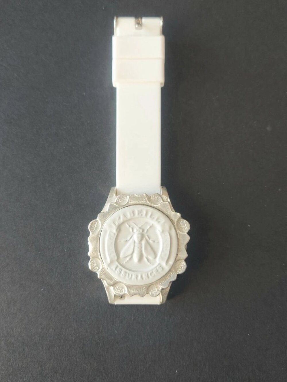 French Kande Sport White Abeille Bee Motor Bezel Bracelet
